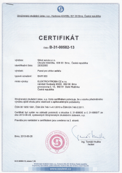 Certifikát BAIR 900 2