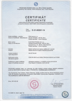 Certifikát Silkot Blue 2