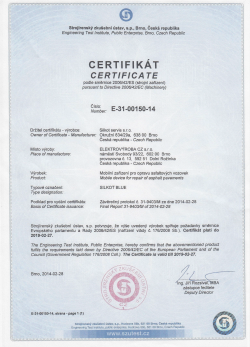Certifikát Silkot Blue 3