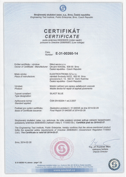 Certifik&aacute;t Silkot Blue