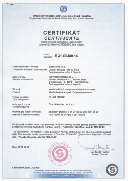 certifikát Silkot Smart 2