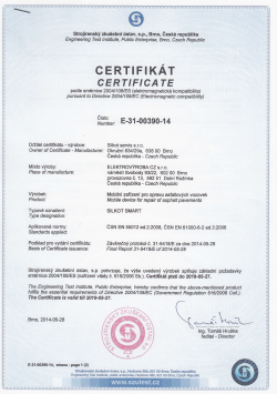 Certifikát Silkot Smart 3